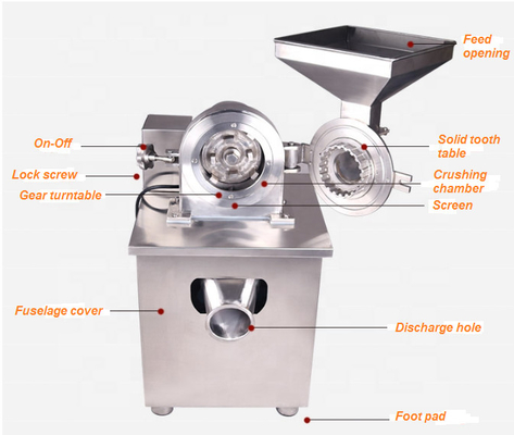 เครื่องบด Masala Pulverizerr อัตโนมัติ Chili Powder Grinding